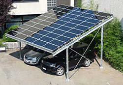 pensilina fotovoltaica